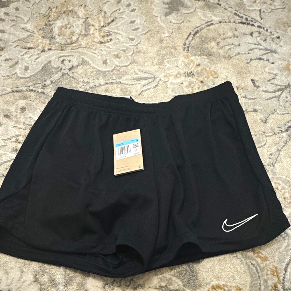Nike Dri-FIT Women's Black Athletic Shorts M Standard Fit Drawstring DV2860-010